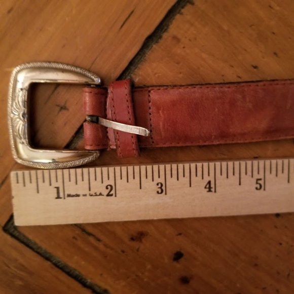 Fossil Braided Brown Leather Belt, Size Large - Picture 6 of 10
